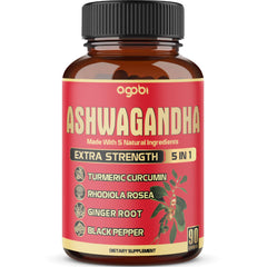 90 capsules bottle of Ashwagandha supplement