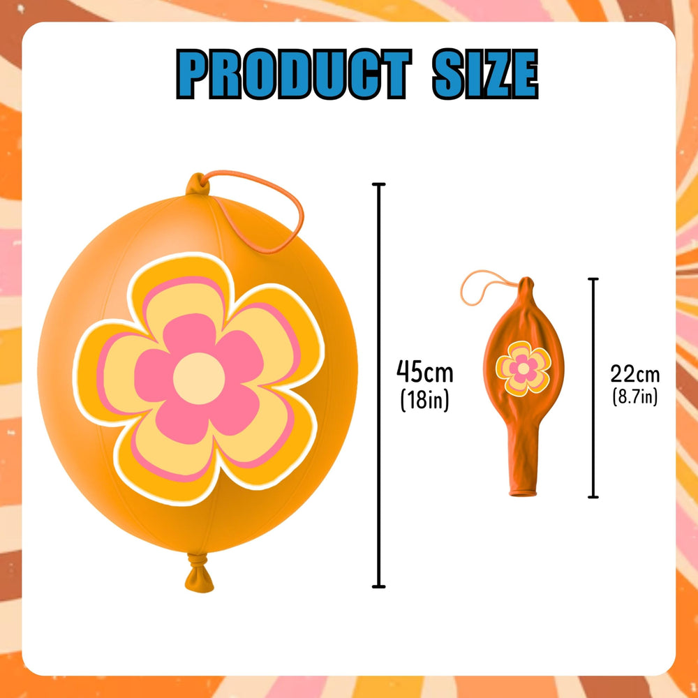 91BALLOONS groovy party pack enhances decor and prizes for birthdays and classroom fun