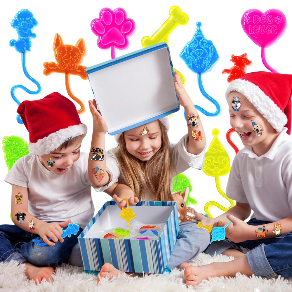 91STICKYHAND dog-themed designs suitable for birthday parties and carnival prizes.
