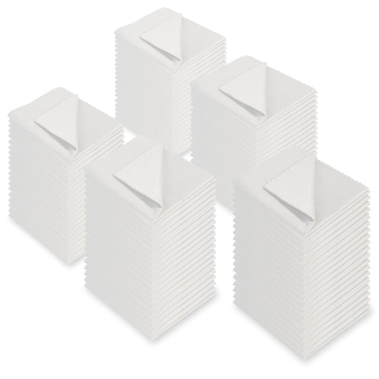 Packaging image of AAwipes V1505 white microfiber cloths, 100 pieces.