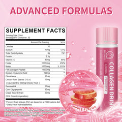 Apple flavor liquid collagen shot bottle with cap