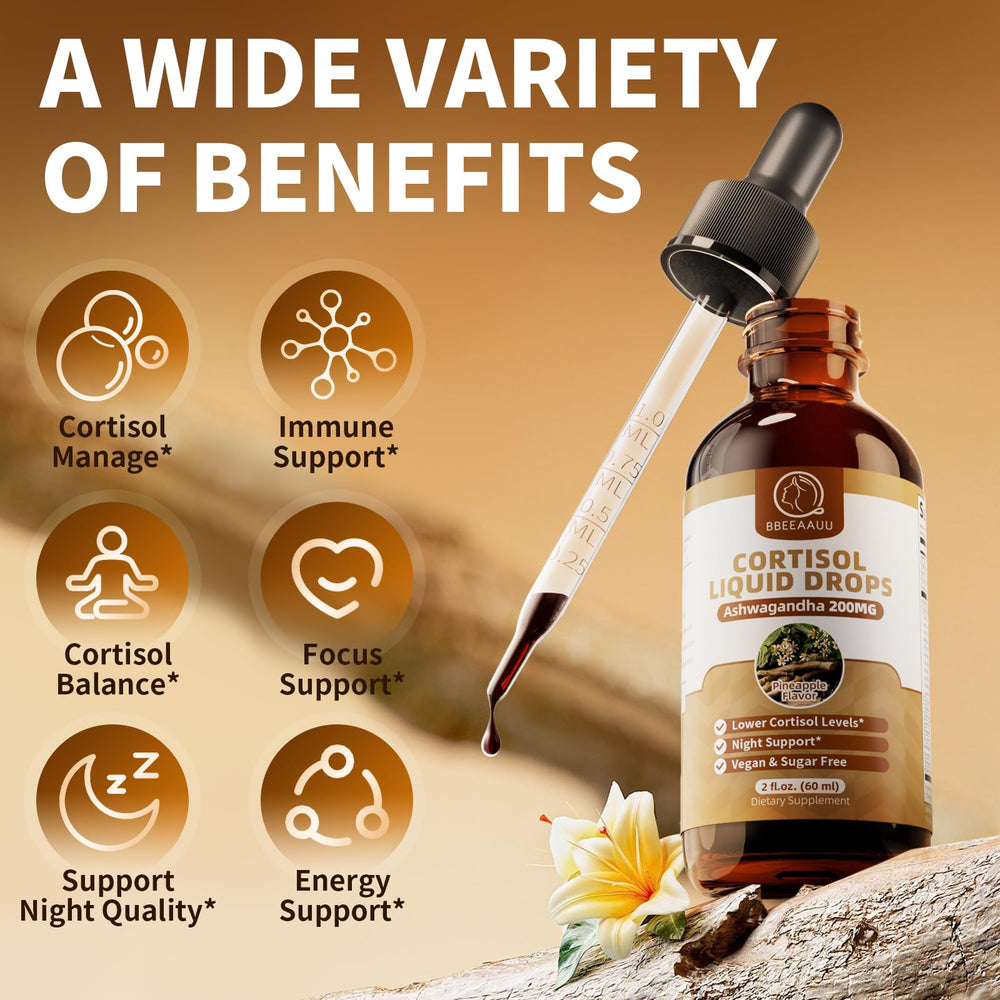 Nutritional ingredients panel for BBEEAAUU cortisol drops