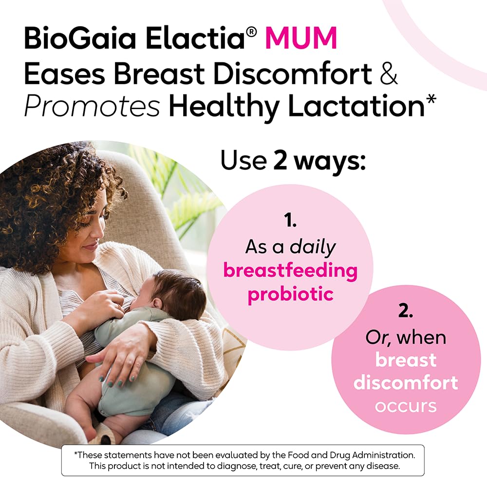 BioGaia Elactia Breastfeeding Probiotic packaging close-up
