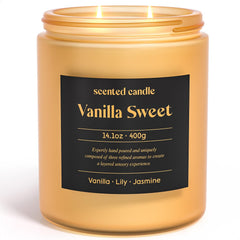 CHILLFLAME Vanilla Candle 14.1 oz front view