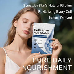 Vegan, water-soluble Hyaluronic Acid powder in scooper