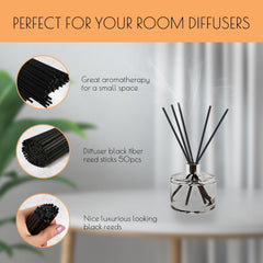 Diffuser sticks in use with aroma diffuser bottle