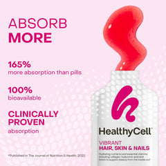 Back view showing nutrition panel on HealthyCell 30-gel pack
