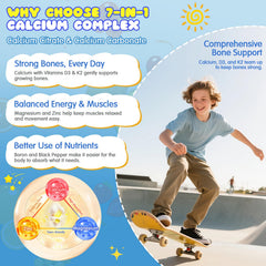 Calcium, magnesium, and zinc gummy mineral blend
