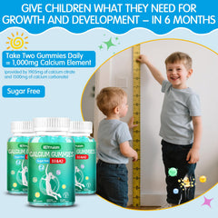 Ingredients include vegan, gluten-free, non-GMO calcium gummies