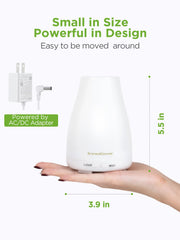 Close-up of InnoGear diffuser with 7-color LED ambient lighting