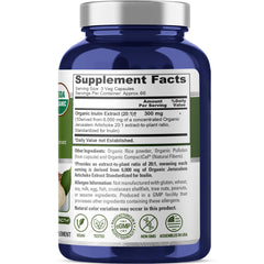 Inulin powder 20:1 extract derived from organic artichokes, equivalent 6000 mg