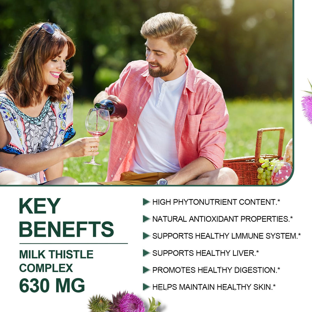 Five-in-one Milk Thistle complex ingredients graphic