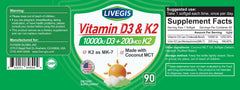 Easy-to-swallow 2-in-1 vitamin D3 and K2 softgels