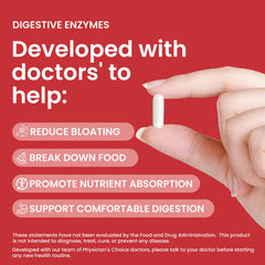Back label with supplement facts for LOUDSAY Digestive Enzymes 60-count