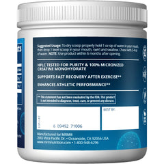 MRM Creatine Dry Scoop Blue Raspberry packaging with scoop