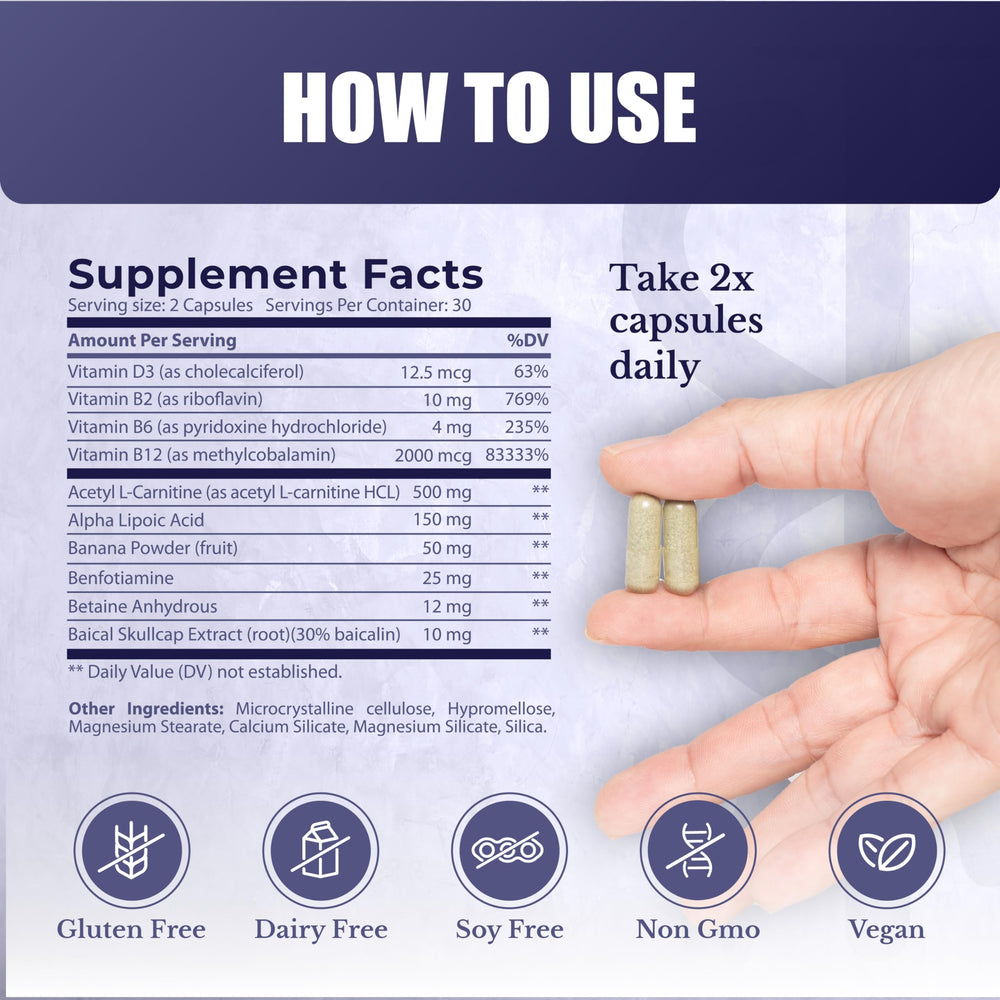 Illustration of nerve health and brain support