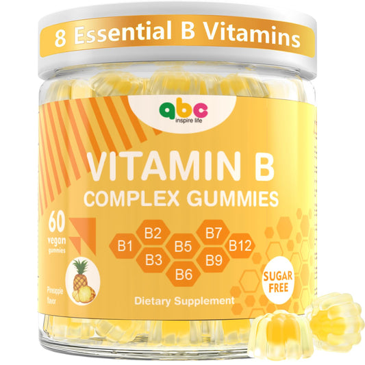 Bottle of NEWOLITE Vitamin B Complex Gummies for Adults in Pineapple Flavor