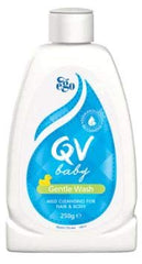 QV Baby Gentle Wash 250g bottle - gentle, soap-free cleanser for baby's sensitive skin