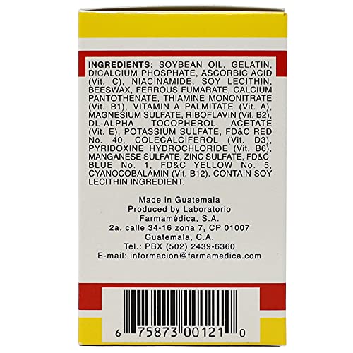 Close up of Vital Fuerte nutrition label