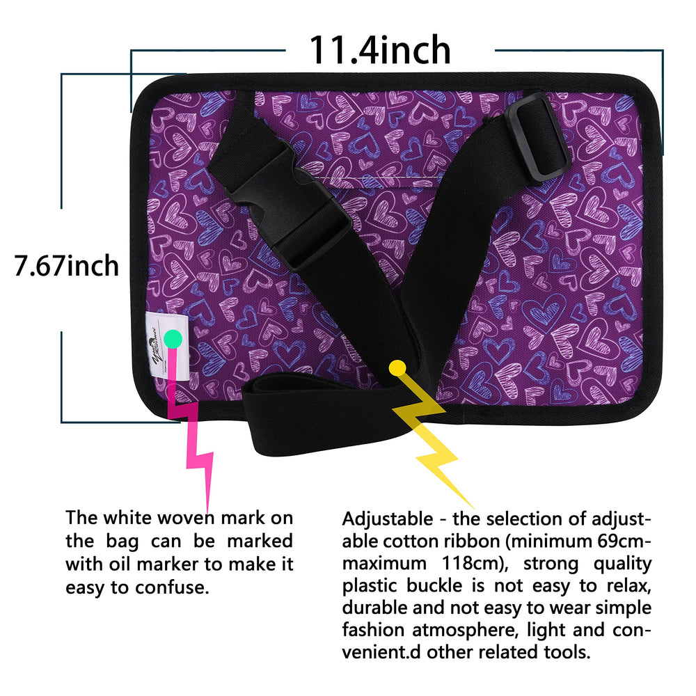 Open pockets showing two large pockets and a hidden pocket for different bottle sizes