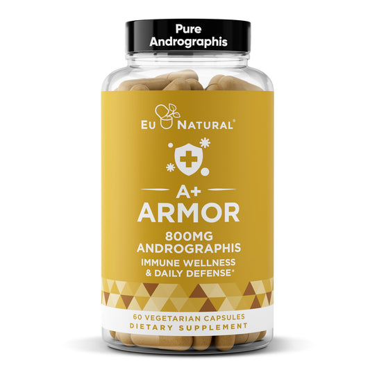 Bottle of A+ Armor Andrographis Pure 800 mg capsules