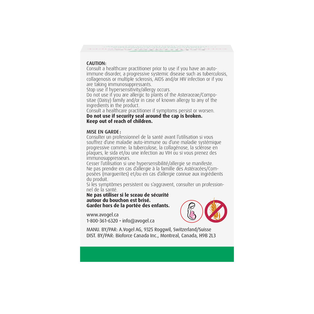Recommended use of A Vogel Echinaforce 120 CT for immune support
