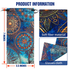 Microfiber cleaning cloth included with Aatacas eyeglass pouch