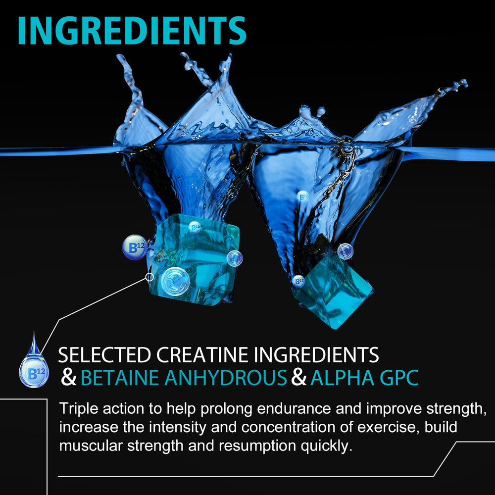 Chewable blueberry Creatine Monohydrate Gummies formulation