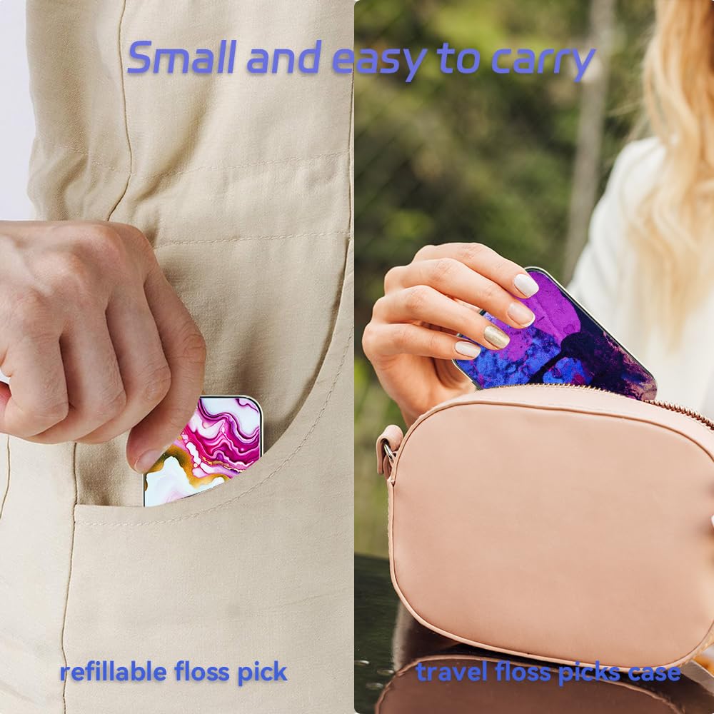 Durable travel floss organizer with flip cover in fashion design