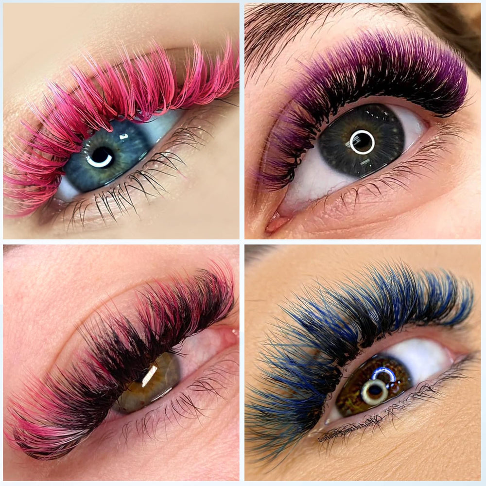 ABONNIE automatic lash fan formation supports precise fans in minutes blue ombre 15mm