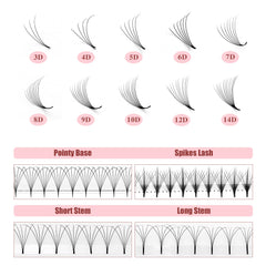 ABONNIE Premade lash fans for salon use enable quick, consistent fills.