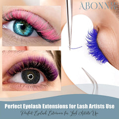ABONNIE soft cashmere fans create fluffy natural looking lashes blue ombre 15mm