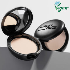 Vegan formula of ABOUT TONE Blur Powder Pact in eco-friendly packaging
