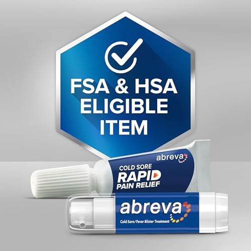 Brand logo visible on Abreva tube and packaging.