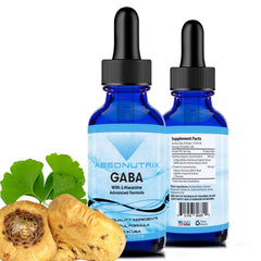 Absonutrix GABA with L-Theanine liquid bottle, 4 oz
