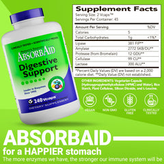 Packaging detail of AbsorbAid label