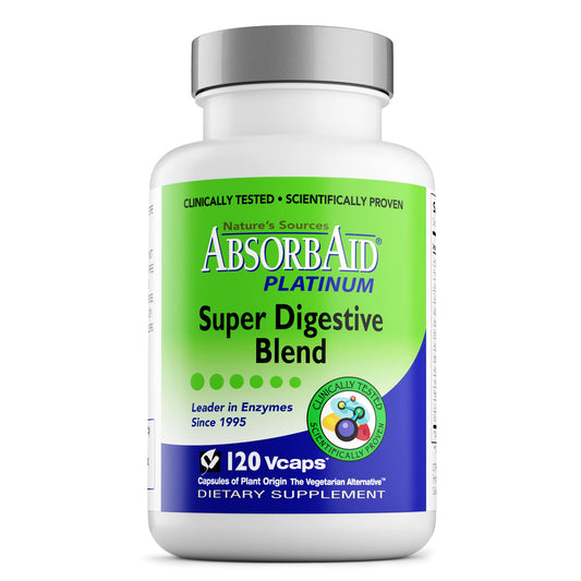 AbsorbAid Platinum Digestive Enzyme Support bottle with label.