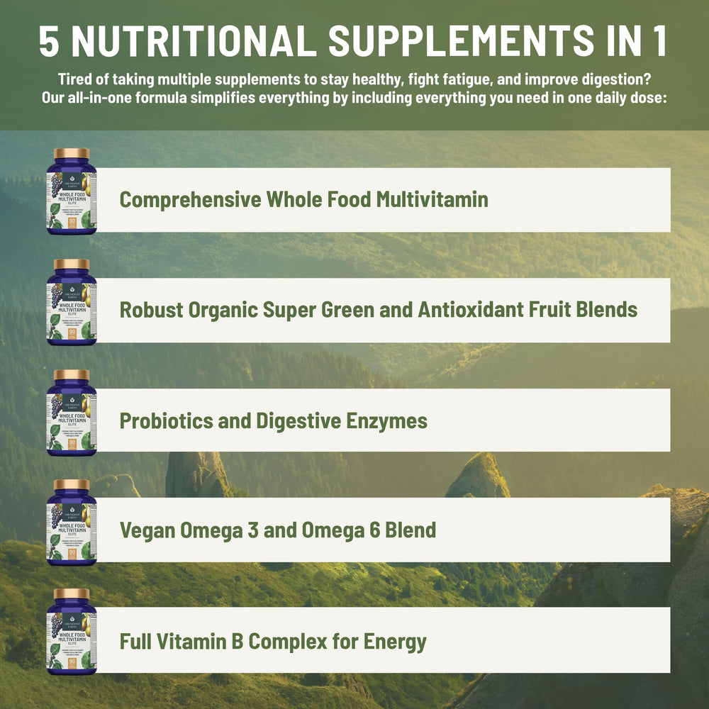 Abundant Earth multivitamin vegan symbol indicating plant-based nutrition