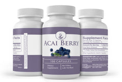 Lab verified badge on Acai Berry capsules packaging