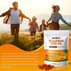 Dosage guide showing 3 softgels per day