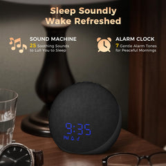 Acedeck sound machine alarm clock dimmer display shown for adjustable brightness