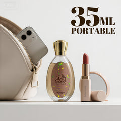 A Center Lamsat Harir base notes vanilla, sugar, and sandalwood