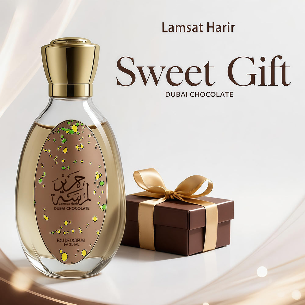 A Center Lamsat Harir perfume reveals oriental amber and myrrh