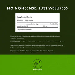 Close-up of Swanson Premium Acetyl L-Carnitine 500 mg bottle