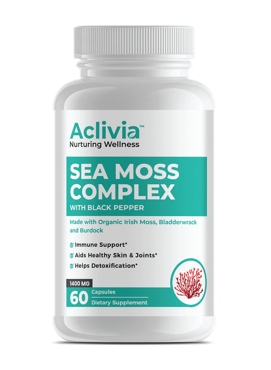 Aclivia Irish Sea Moss capsules front view - 60 count