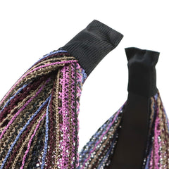ACO-UINT Boho Headband suitable for parties, photos, and daily use in purple.