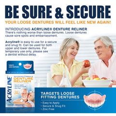 Close-up of snug-fit dentures after reliner application
