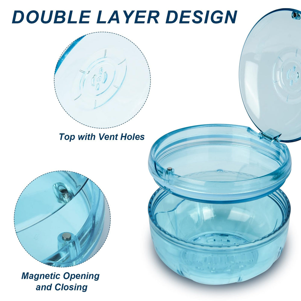 Portable blue ACSKD travel retainer case