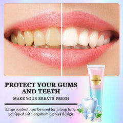 Detail of fresh breath formulation in Acssart toothpaste