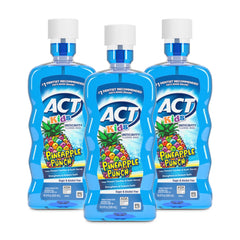 ACT Kids Pineapple Punch Anticavity Fluoride Mouthwash - 3 pack, 16.9 fl oz bottles